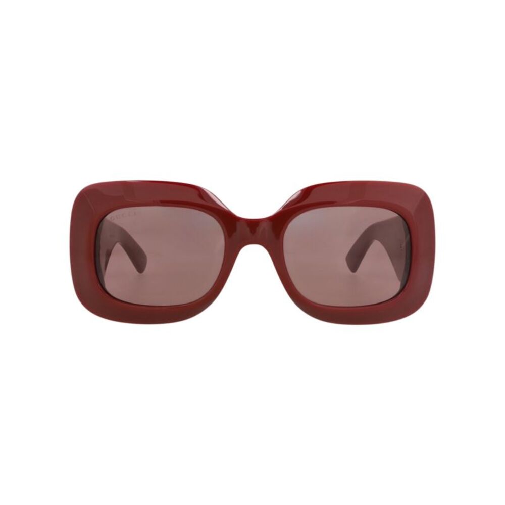 Gucci Square-Frame Recycled Acetate Sunglasses Red Womens